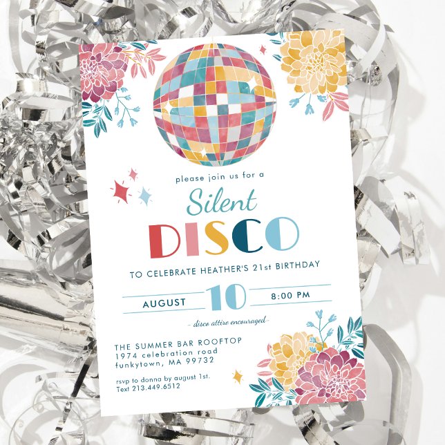 Invitación de cumpleaños a Silent Disco Fiesta 70 (Subido por el creador)