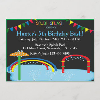 Invitación de cumpleaños a Splash Pad