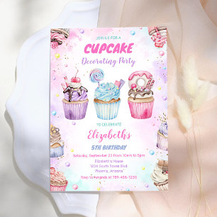 Invitación de cumpleaños a Sweet Cupcake