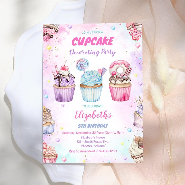 Invitación de cumpleaños a Sweet Cupcake (Subido por el creador)