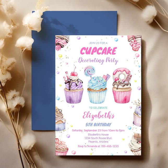 Invitación de cumpleaños a Sweet Cupcake (Subido por el creador)