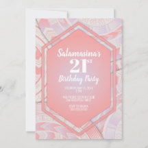 Invitación de cumpleaños a Tatau Cotton Candy Diam