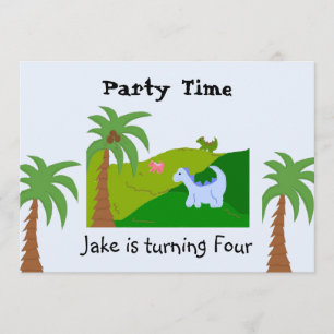 Invitación de cumpleaños a Tierra de Dinosaurios