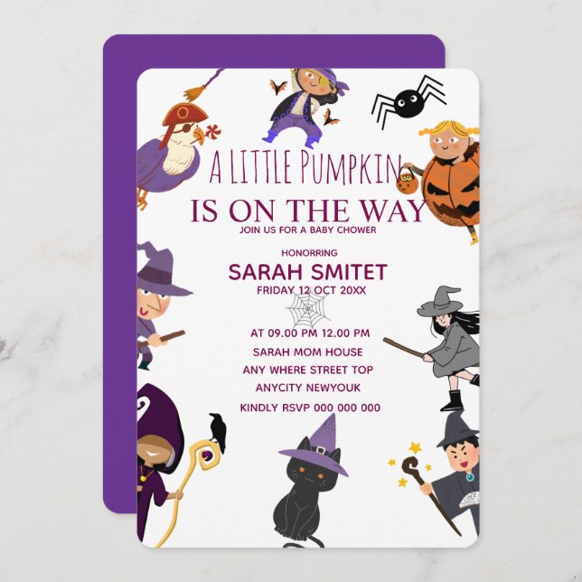 Invitación de cumpleaños a todos los monstruos, na (Anverso / Reverso)