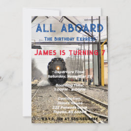 Invitación de cumpleaños a todos los trenes a bord