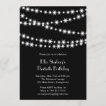 Invitación de cumpleaños a Twinkle Lights (negro)<br><div class="desc">Múltiples hebras de luces intermitentes hacen que esta invitación realmente brille. Es fácil de personalizar para cualquier edad. Se muestra en el documento básico; sin embargo,  recomiendo el brillo del papel metálico de hielo para sacar el brillo de las luces.</div>