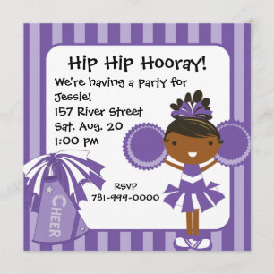 Invitación de cumpleaños a un animador morado KRW 