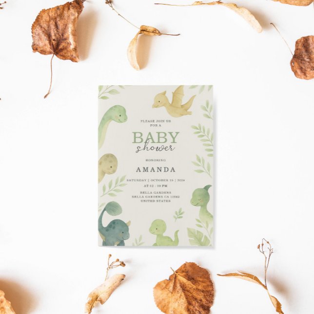 Invitación de cumpleaños a un bebé de dinosaurio (Subido por el creador)