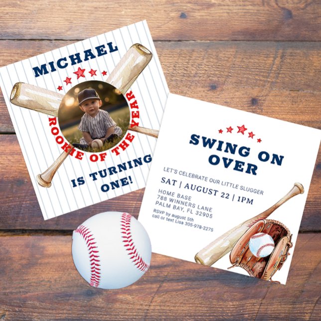 Invitación de cumpleaños a un beisbolista pequeño (Baseball Themed Birthday Party)