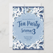 Invitación de cumpleaños a un Fiesta de té