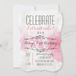 Invitación de cumpleaños a un Fiesta de té de colo