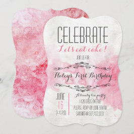 Invitación de cumpleaños a un Fiesta de té de colo