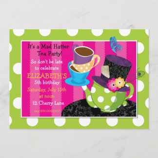 Invitación de cumpleaños a un Fiesta de té y odio