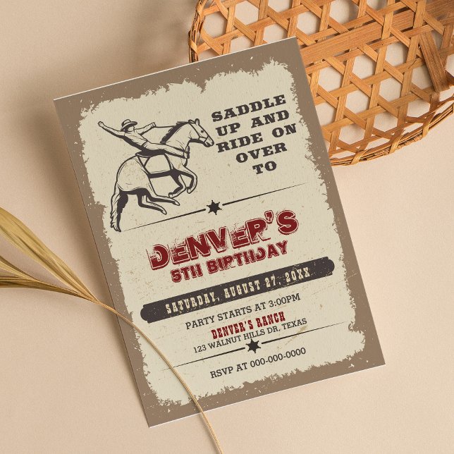 Invitación de cumpleaños a un joven de Rodeo Rústi (Subido por el creador)