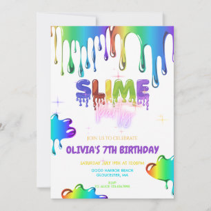 Invitación de cumpleaños a un lindo resbalón