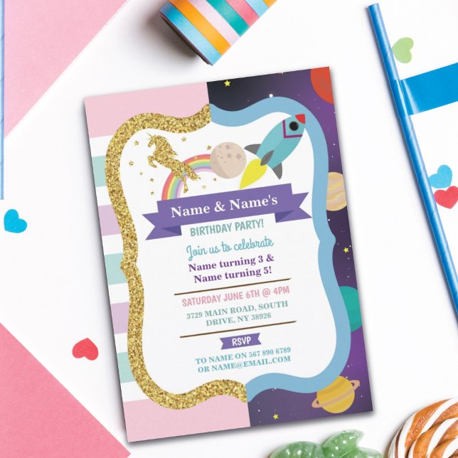 Invitación de cumpleaños a un niño en conjunto de  (Subido por el creador)