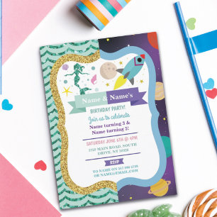 Invitación de cumpleaños a un niño que trabaja en