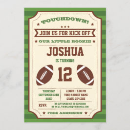 Invitación de cumpleaños a un partido de fútbol de