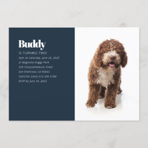 Invitación de cumpleaños a un perro de cachorro Pe
