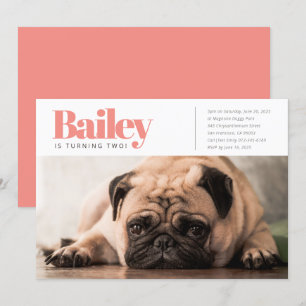 Invitación de cumpleaños a un perro de cachorro Pe