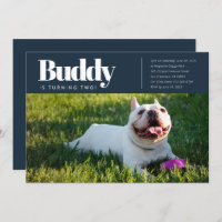 Invitación de cumpleaños a un perro de cachorro Pe