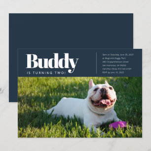 Invitación de cumpleaños a un perro de cachorro Pe