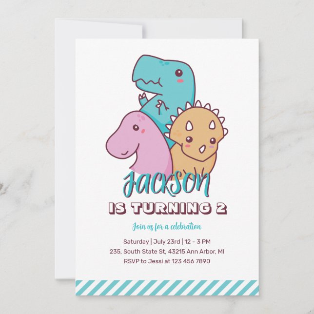 Invitación de cumpleaños a un Personalizado de Din (Anverso)