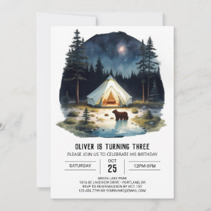 Invitación de cumpleaños a una campana de montaña