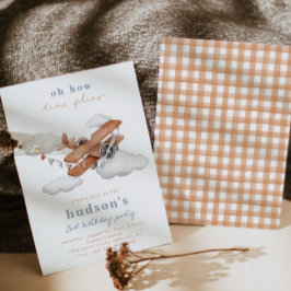 Invitación de cumpleaños a Vintage Airplane | Avió