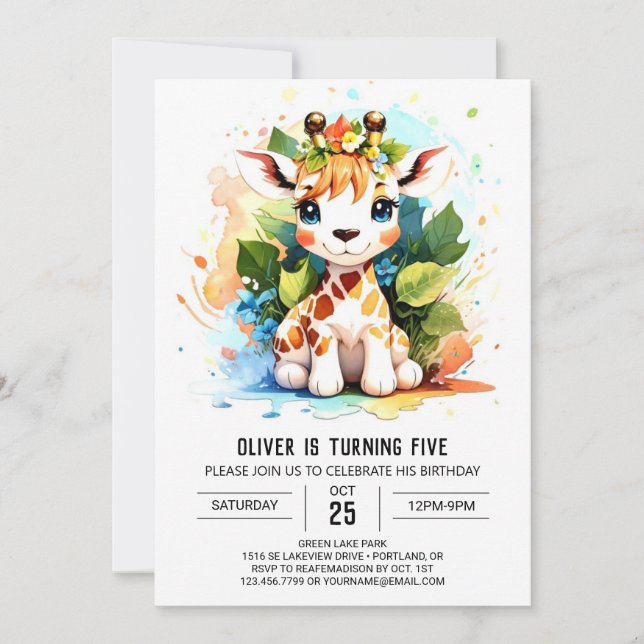 Invitación de cumpleaños a Wild One Personalizado  (Anverso)