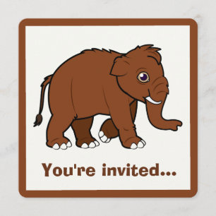 Invitación de cumpleaños a Wooly Mammoth