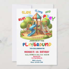 Invitación de cumpleaños a zona de juegos, Fiesta 