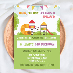 Invitación de cumpleaños a zona de juegos, invitat