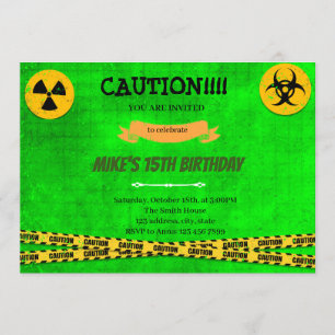 Invitación de cumpleaños adolescente peligrosa