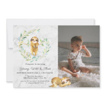 Invitación de cumpleaños adorable para fiesta de p