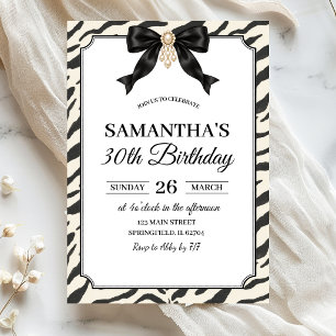 Invitación de cumpleaños adulto con estampado de c