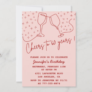Invitación de cumpleaños adulto cumpleaños 60 Brin