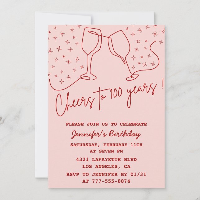 Invitación de cumpleaños adulto cumpleaños número  (Anverso)