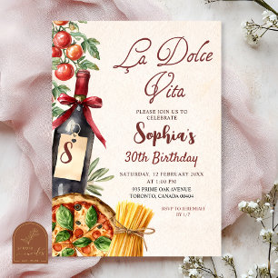 Invitación de cumpleaños adulto Italian La Dolce V