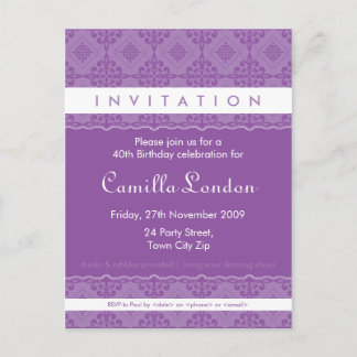 INVITACIÓN DE CUMPLEAÑOS ADULTOS :: L1 con estampa