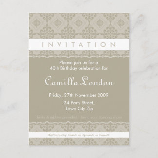 INVITACIÓN DE CUMPLEAÑOS ADULTOS :: L2 con estampa
