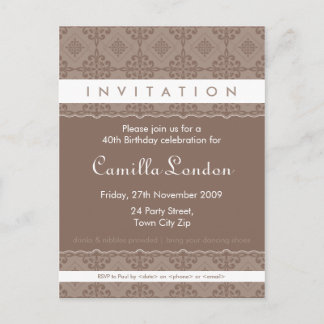 INVITACIÓN DE CUMPLEAÑOS ADULTOS :: P6 con patrone