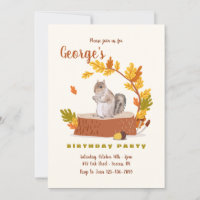 Invitación de cumpleaños agarrotada de árbol de bo