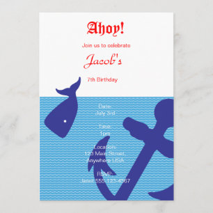 Invitación de cumpleaños "Ahoy"