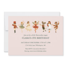 Invitación de cumpleaños al ballet del Cascanueces