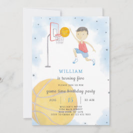 Invitación de cumpleaños al baloncesto