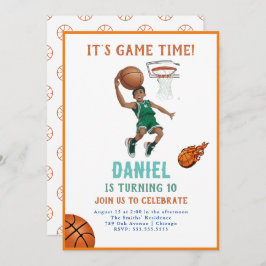 Invitación de cumpleaños al baloncesto