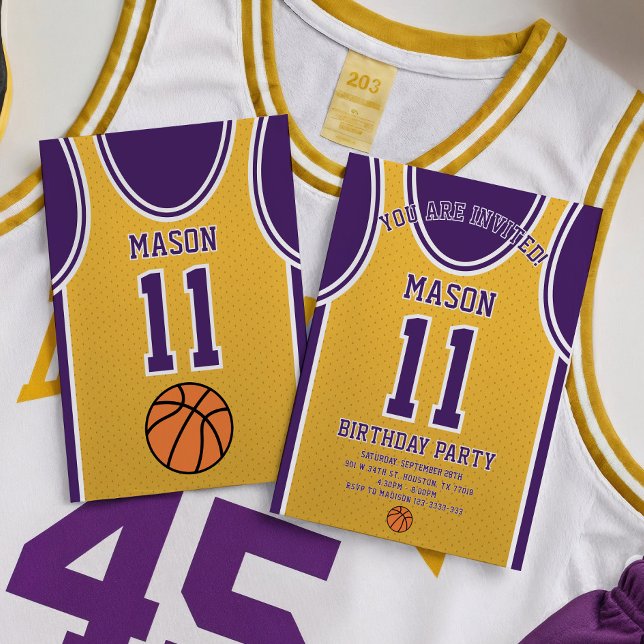 Invitación de cumpleaños al baloncesto (Subido por el creador)