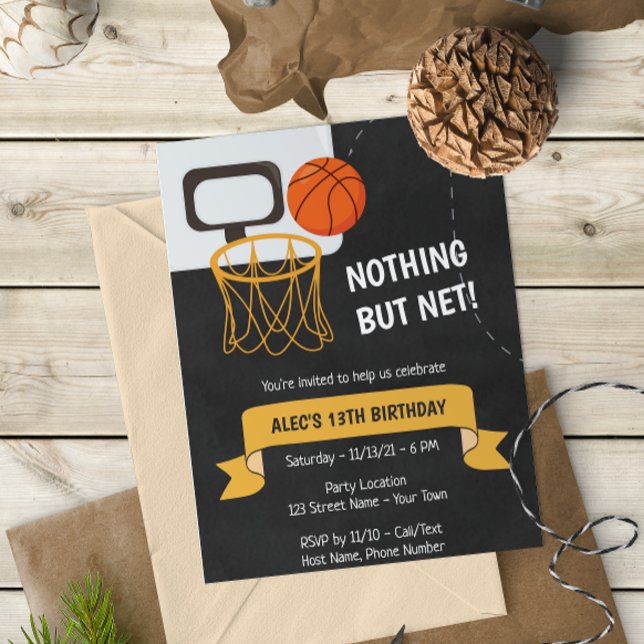 Invitación de cumpleaños al baloncesto (Subido por el creador)