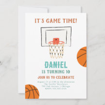 Invitación de cumpleaños al baloncesto